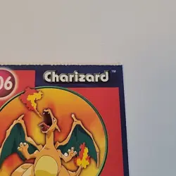 #06 CHARIZARD Burger King 1999 Promotional PokeTrivia Original POKEMON CARD Perf - Image 4