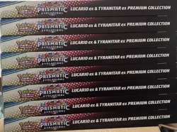 Pokemon Prismatic Lucario Ex Tyranitar Ex Premium Collection LOT OF 8 Sams Club - Image 4