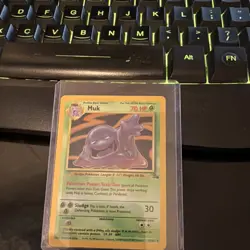 Pokemon Muk 13/62 Fossil Rare Regular Stage 1 TCG Card 1999 English - Image 1