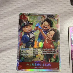 Bandai One Piece Card Game OP13 Ace Sabo Luffy Shanks Holo Lot OP13-067 OP13-065 - Image 1