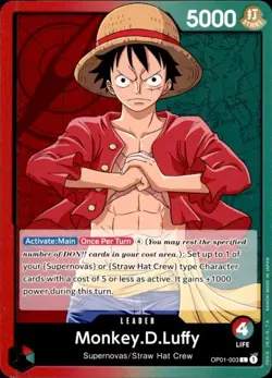 One Piece Demo Deck Cards #OP01-003 Monkey.D.Luffy (003) - Image 1