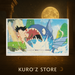 Dragon Ball Son Goku Fish Kaku Menko Card retro Japanes Shueisha - Image 1