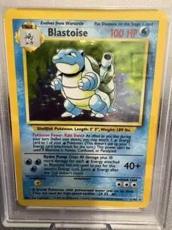 1999 Pokemon Base Unlimited #2 Blastoise Holo Card GRADE PSA 8 NM-MT - Image 2