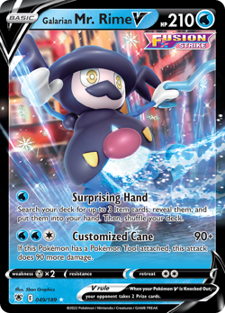 Galarian Mr. Rime V 49/189 Rare Holo V | Astral Radiance | Pokemon Card - Image 1