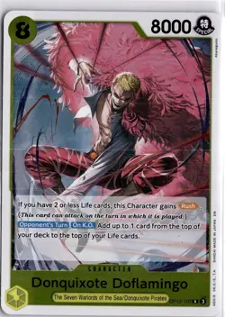 One Piece OP12-107 Donquixote Doflamingo Foil Rare English Trading Card TCG - Image 1