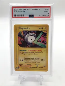 Pokemon Magnemite Aquapolis PSA 9 Graded Trading Card - Image 1