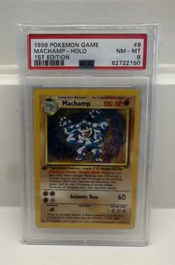 Machamp Holo 1st Edition 8/102 - Base Set - PSA 8 - 1999 Pokemon card - Image 1