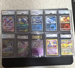 Pokemon TCG 10 Graded Card Lot Kyurem VMAX Mega Absol EX Eeveelutions Promo - Image 1