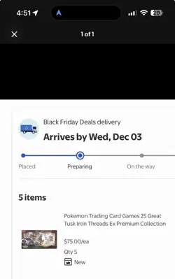 Pokemon Trading Card Games 25 Great Tusk Iron Threads Ex Premium Collection Lot5 - Image 1