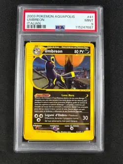 Pokemon - Umbreon 41/147 PSA 9 MINT - Aquapolis - Rara Non Holo - 2003 - ITA - Image 1