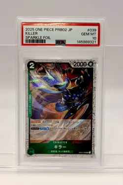 Killer PSA10 OP01-039 Sparkle Foil One Piece Card JP PRB02 - Image 3