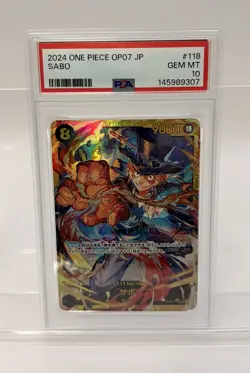 PSA10 Sabo OP07-118 One Piece Card Japanese GEM MT - Image 3