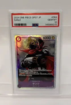 PSA10 Sanji OP07-064 One Piece Card Japanese 2024 - Image 3
