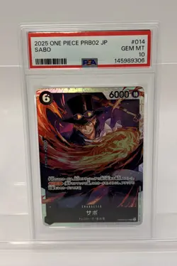 PSA 10 Sabo PRB02-014 One Piece Card Japanese GEM MT BANDAI - Image 3