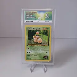 Ace 8 Erika's Exeggcute 1st Edition Gym Heroes 43/132 Graded Pokemon Card. - Image 1