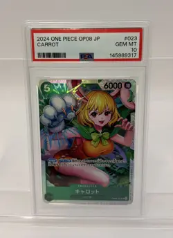 PSA10 Carrot OP08-023 One Piece Card Japanese 2024 - Image 3