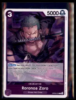 One Piece CCG Roronoa Zoro OP09-076 Emperors in the New World 4 card lot - Image 1