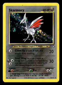 Skarmory 13/111 Holo Rare Neo Genesis Pokemon Card - Image 2