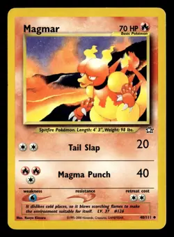 Magmar 40/111 Unlimited Uncommon Neo Genesis Pokemon Card - Image 2