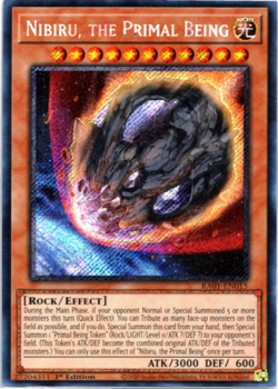 Nibiru, the Primal Being RA01-EN015 Platinum Secret Rare 1st Edition Yugioh - Image 1