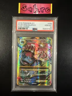 PSA 10 Mega M Venusaur EX Full Art XY Evolutions 100/108 Pokemon Card - Image 1