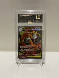 2025 POKEMON MEGA EVOLUTION - MEGA CAMERUPT EX 156/132 OCE GRADED BLACK LABEL 10 - Image 1