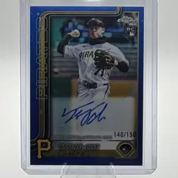 Topps Chrome 2025 Tsung-Che Cheng Pirates RC Auto Blue #AC-TCG /150 - Image 1