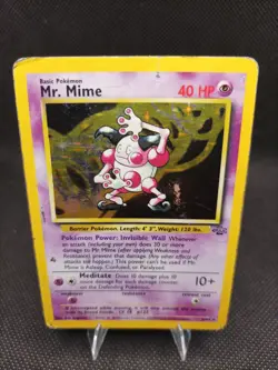 Pokemon TCG Mr. Mime 6/64 Jungle Rare Holo Card 1999 UK - Image 1