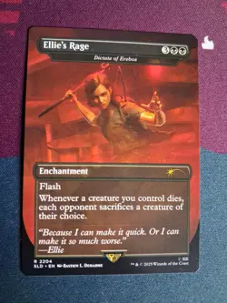 Magic The Gathering Dictate Of Erebos Secret Lair Ellie's Rage Borderless NM - Image 1