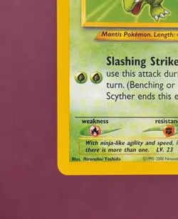 Pokemon 2000 Black Star Promo #45 Scyther, Wizards of the Coast Vintage Eng NM - Image 5