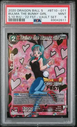 Bulma the Bunny Girl BT10-011 SR - PSA 9 (DBS) * Fest Stamped * Hard to Grade - Image 1