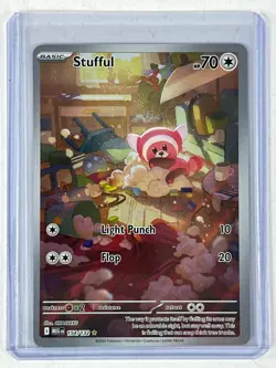 Stufful 154/132 Illustration Rare Mega Evolution Pokemon Holo Near Mint - Image 1