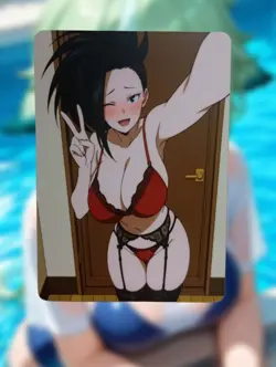 Momo Yaoyorozu My Hero Academia Anime Waifu Sexy Goddess Doujin Lewd Hentai Card - Image 1