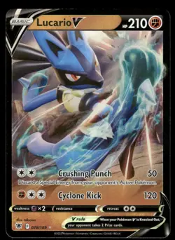 Lucario V 078/189 Holo V Rare Astral Radiance Pokemon Near Mint - Image 1