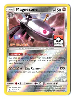 2018 Pokemon League Promo 83/156 Magnezone 3rd Place Stamp Reverse Holo - Image 1