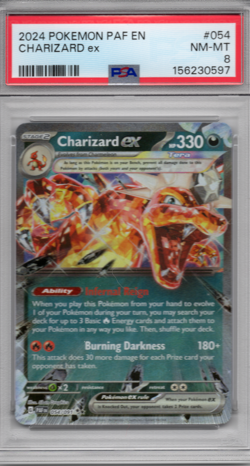 Pokemon TCG - PSA 8 Charizard ex 054/091 SV: Paldean Fates Holo - Image 1
