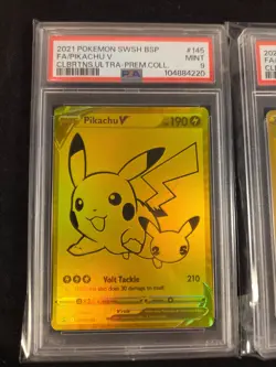 Pikachu v and Pokeball SWSH145 SWSH146 Pokemon Celebrations PSA 9 - Image 2