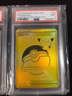 Pikachu v and Pokeball SWSH145 SWSH146 Pokemon Celebrations PSA 9 - Image 3