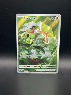 Pokemon TCG SV-151 Caterpie Illustration Rare Card 172/165 Near Mint Condition - Image 1