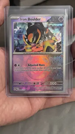 Iron Boulder 046/131 (Master Ball Pattern) Prismatic Evolutions Pokemon NM - Image 1