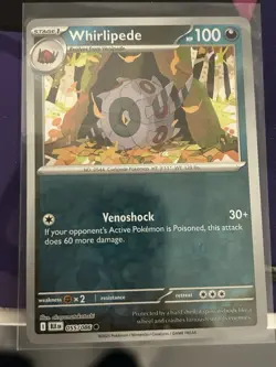 Whirlipede - 055/086 - Reverse Holo - Black Bolt BLK - NM/M - Pokemon Card - Image 1