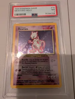 Mewtwo - Pokemon Base Set #10 - Near Mint PSA 7 - Original Legendary - Image 2