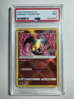 2022 Pokemon Radiant Charizard Pokemon Go 011/078 - PSA 9 MINT - Image 1