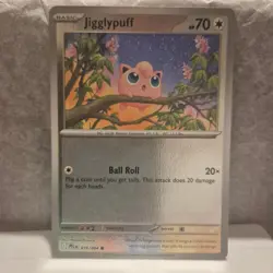 JIGGLYPUFF 076/094 COMMON PHANTASMAL FLAMES POKEMON REVERSE HOLO LP - Image 1