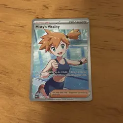 Pokemon Misty's Vitality Full Art 111/084 Pitch Black IN HAND - Image 1