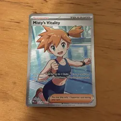 Pokemon Misty's Vitality Full Art 111/084 Pitch Black IN HAND - Image 2