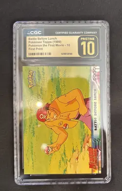CGC PRISTINE 10 1999 Pokemon The First Movie Battle Before Lunch Topps - Image 1
