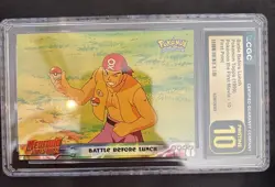 CGC PRISTINE 10 1999 Pokemon The First Movie Battle Before Lunch Topps - Image 2