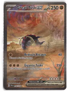 Great Tusk ex 246/198 Special Illustration Rare Scarlet & Violet Pokemon Holo NM - Image 1