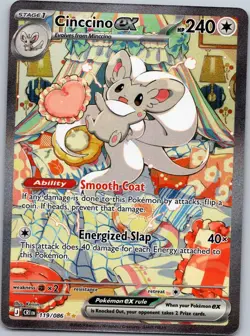 CINCCINO EX 119/086 ME04 SIR Holo NM/M Pokemon + Bonus Versions - Image 1